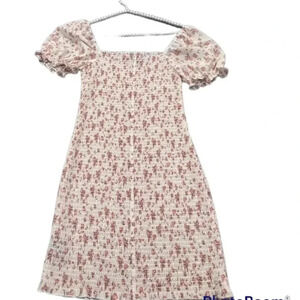 Trixxy clothing company juniors floral short puffed sleeve smocked bodycon dress